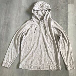 TOMORROWS LAUNDRY MENS HOODIE GRAY LONG SLEEVE DRAWSTRING LARGE